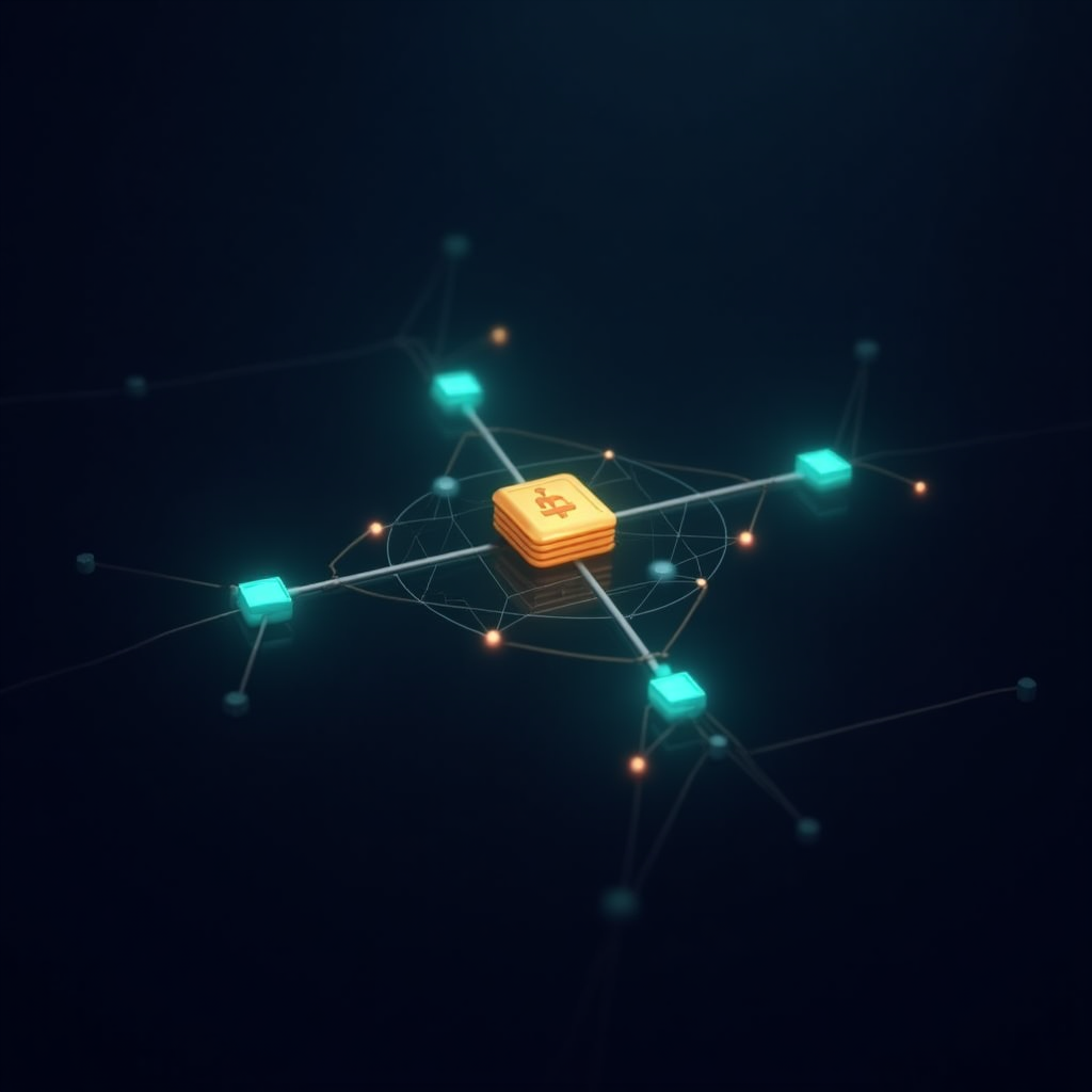 Representación visual de la tecnología blockchain